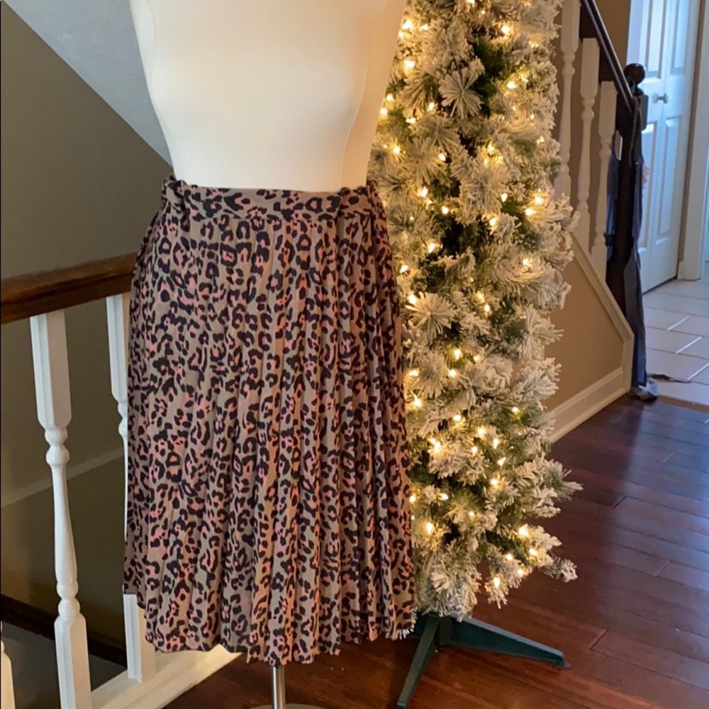 Boohoo Midi animal print pleated Skirt